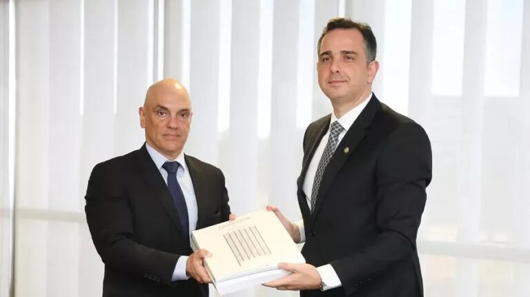 Rodrigo Pacheco e Alexandre de Moraes