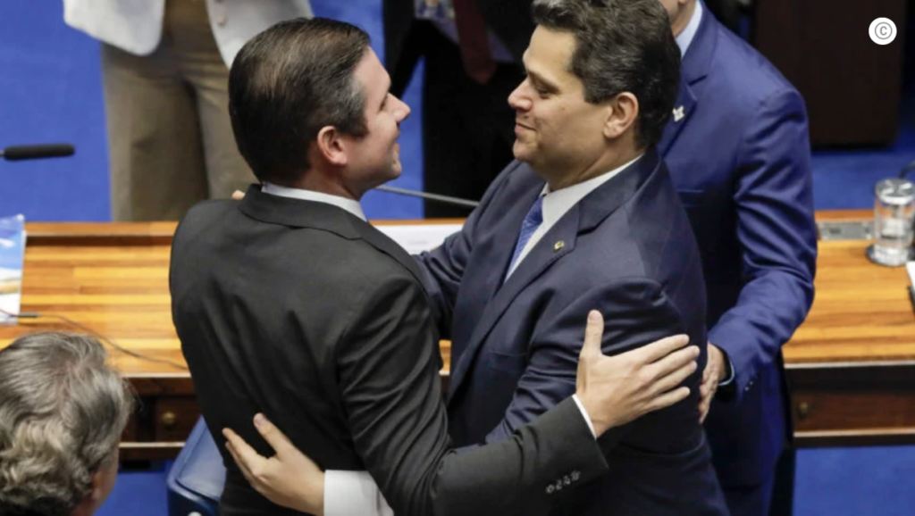 Davi Alcolumbre e Hugo Motta