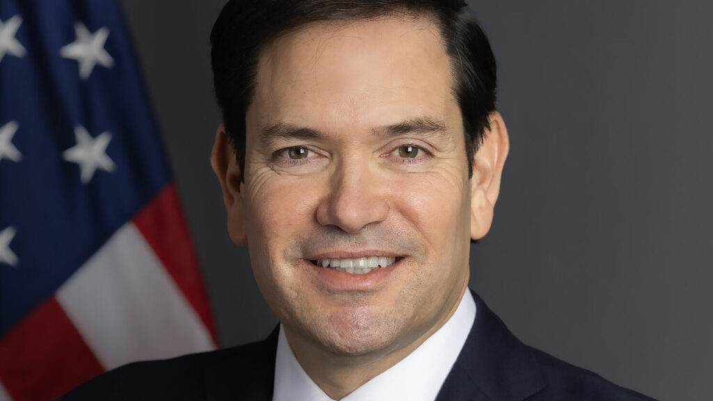 Foto oficial do secretário de Estado americano, Marco Rubio.
