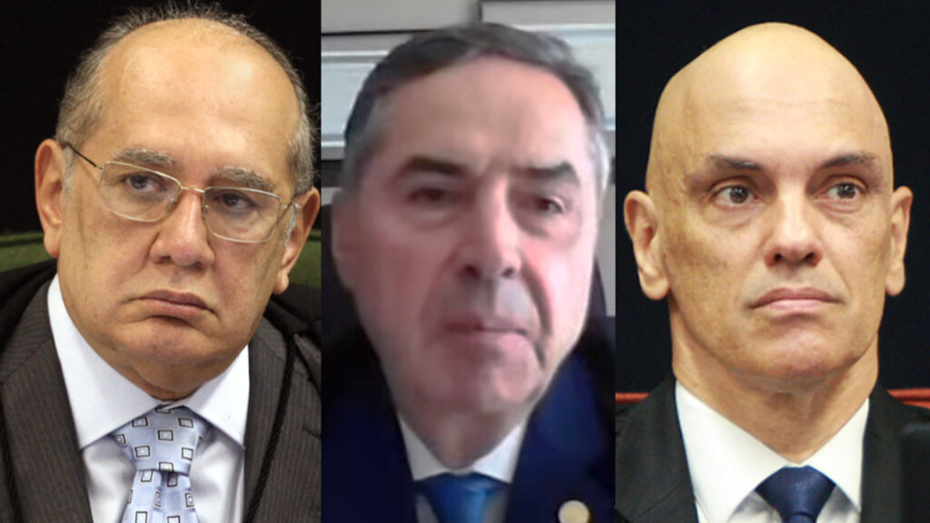 Impopulares: na pesquisa AtlasIntel de agosto de 2025, os campeões da imagem negativa no STF são Gilmar Mendes, Luís Roberto Barroso e Alexandre de Moraes. Fotos: Nelson Jr./SCO/STF
