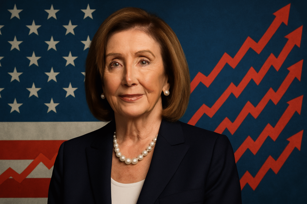 Deputada americana Nancy Pelosi, imagem gerada por IA.
