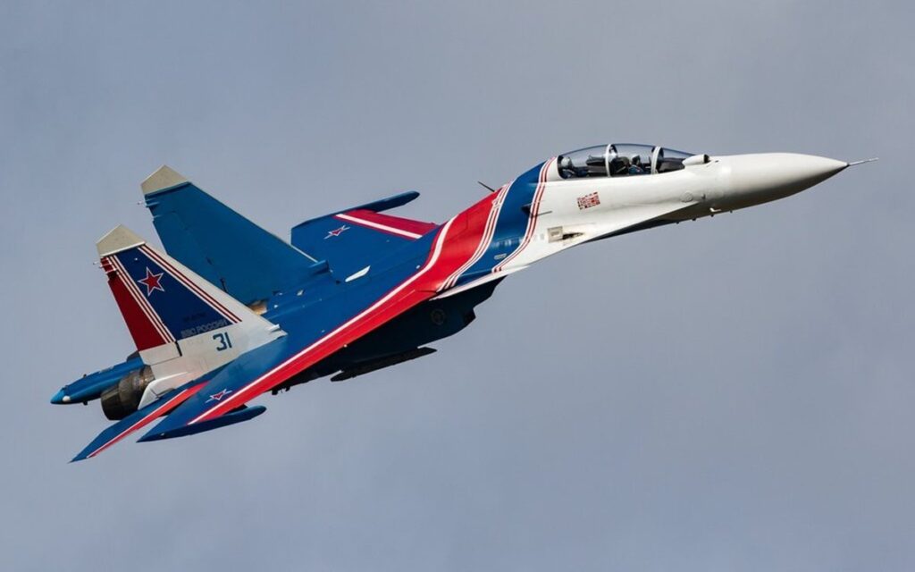 Caça Su-35 da Rússia, mesmo modelo abatido pela Força Aérea dos EUA