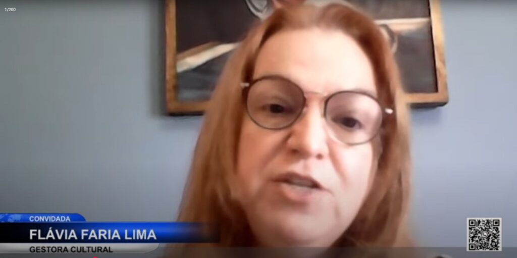 “Flávia Faria Lima durante entrevista ao programa Alive”