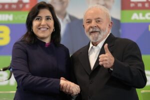 Presidente Lula e a ministra do Planejamento, Simone Tebet