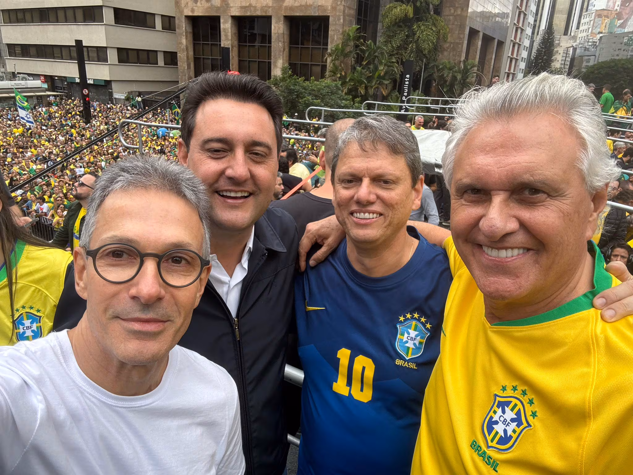 Romeu Zema, Ratinho Jr, Tarcísio de Freitas e Ronaldo Caiado