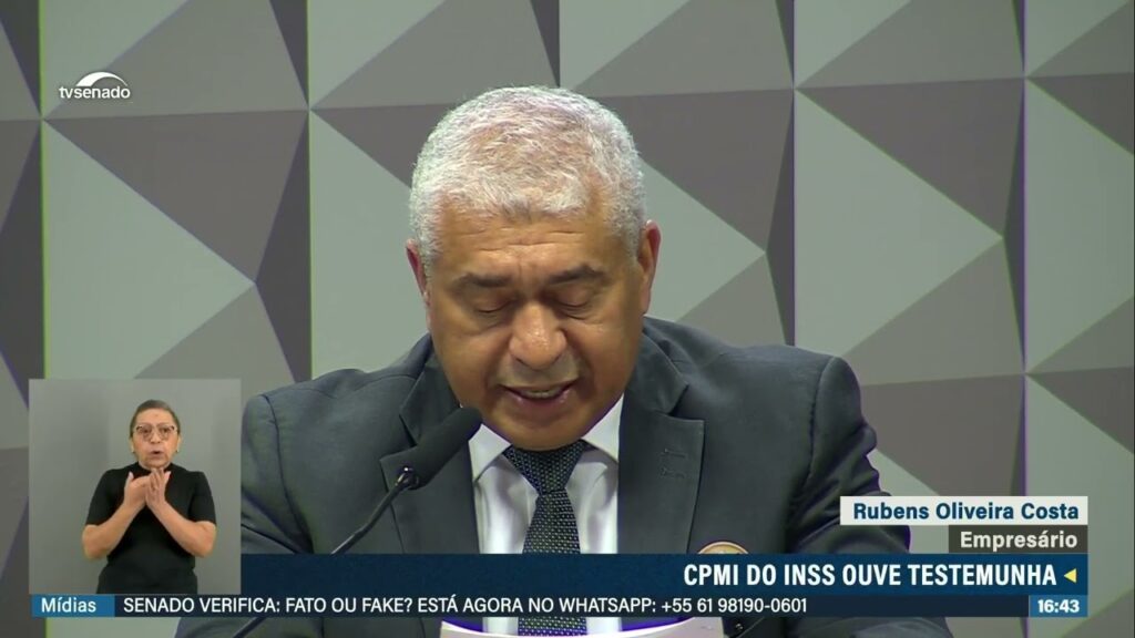 Rubens Oliveira, apontado como Sócio do "Careca do INSS", depõe à CPMI.