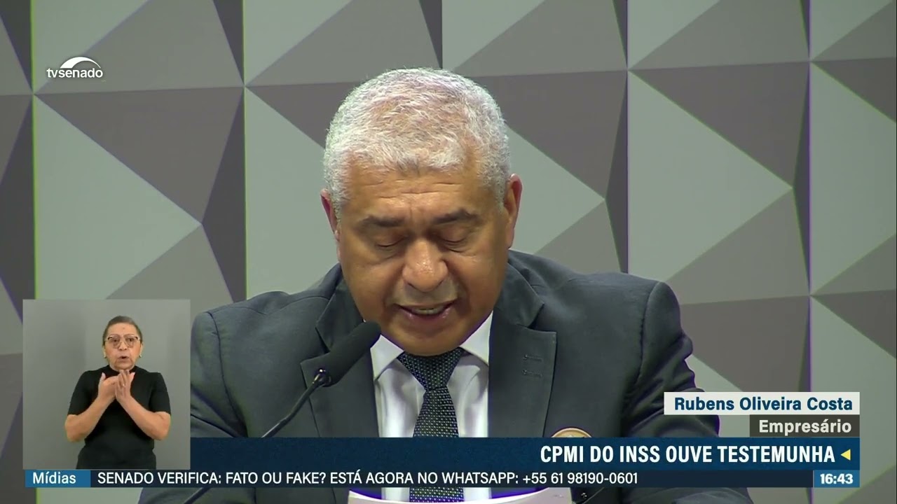 Rubens Oliveira, apontado como Sócio do "Careca do INSS", depõe à CPMI.