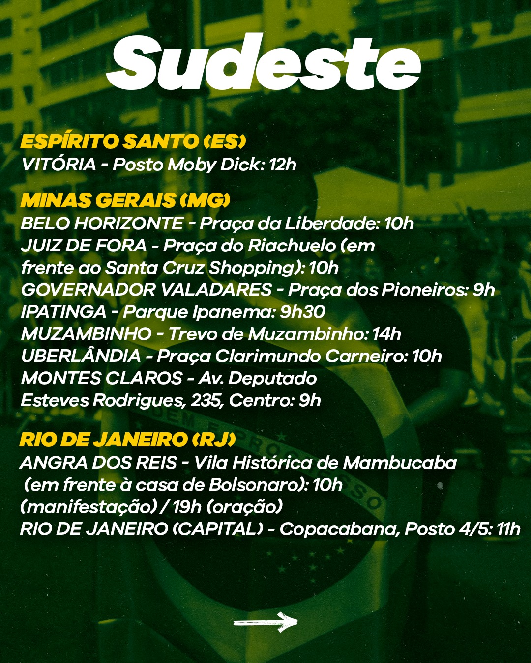 Direita convoca atos no 7 de Setembro com foco em liberdade e justiça