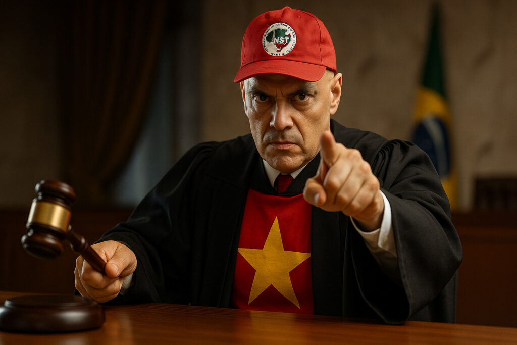 Imagem de juiz enviesado gerada por IA.