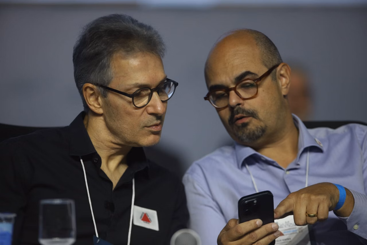 Vice do Zema, Mateus Simões e Zema do partido Novo