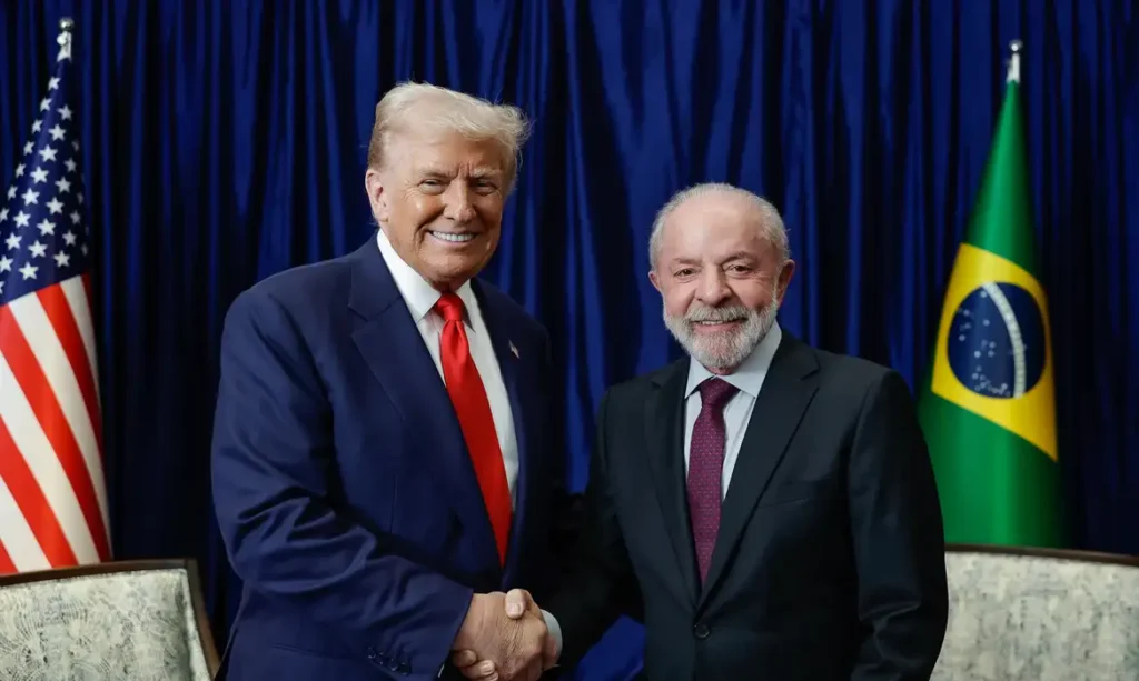 Lula e Trump em encontro na Malásia Foto: Ricardo Stuckert/ Agência Brasil