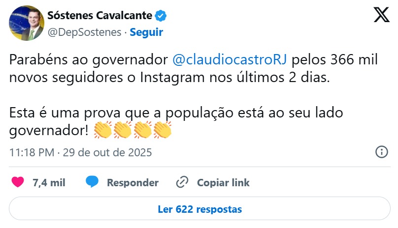 A ação, que mirou o Comando Vermelho, foi classificada por Castro como “um sucesso”. 