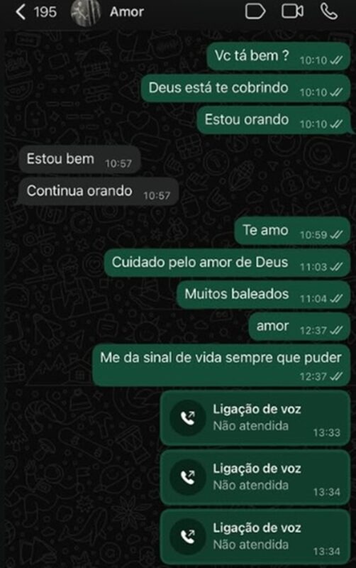 Mensagens trocadas com a esposa minutos antes da morte mostram o lado humano por trás da farda e revelam o impacto emocional da megaoperação no Riofoto: Redes Sociais