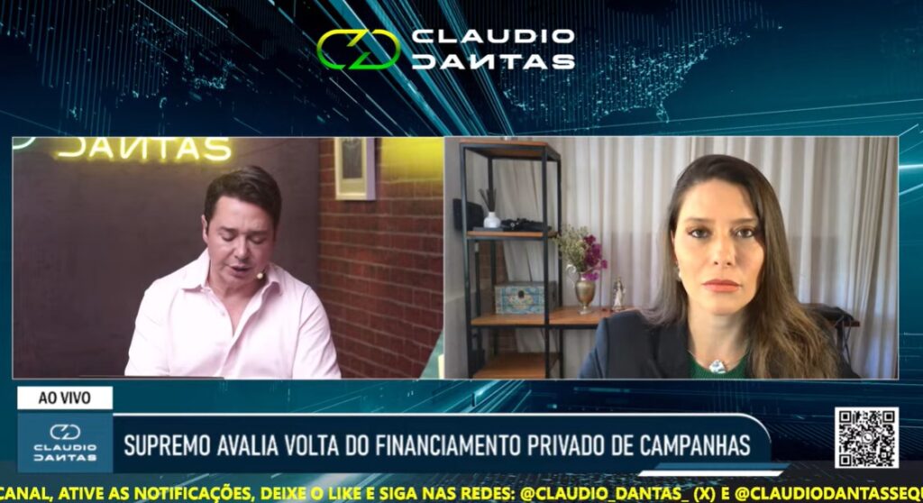 Claudio Dantas diz que fundo eleitoral saiu do controle; Júlia Lucy defende candidaturas avulsas e retorno do financiamento privado
