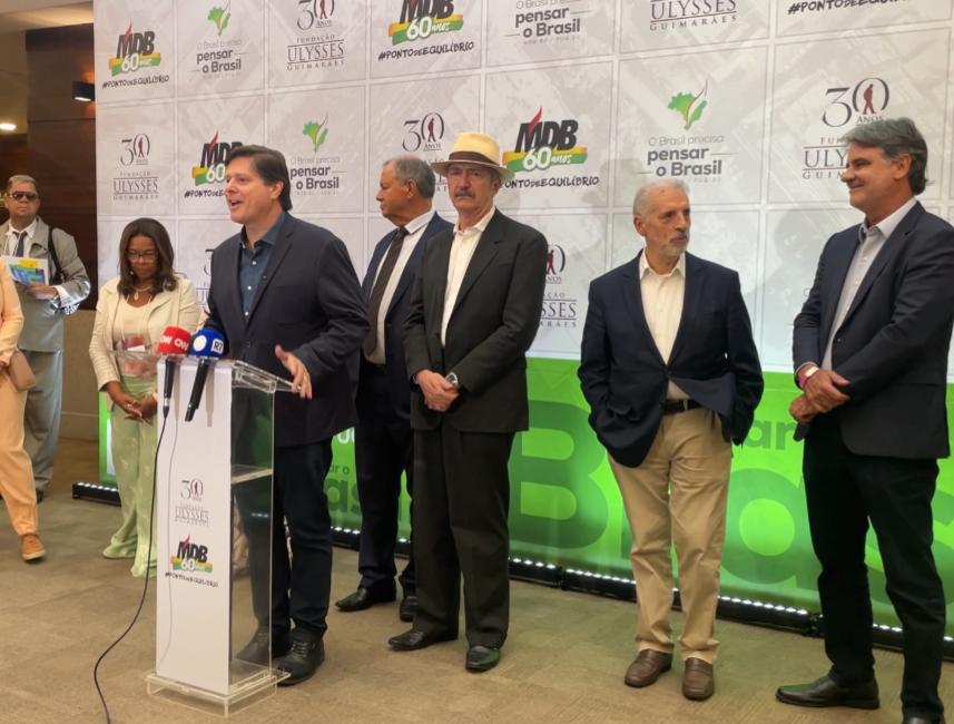 A declaração foi dada em entrevista à imprensa no Centro de Convenções Brasil 21, em Brasília (DF), durante o lançamento do documento programático “Caminhos para o Brasil”, elaborado pelo MDB em parceria com a Fundação Ulysses Guimarães (FUG).