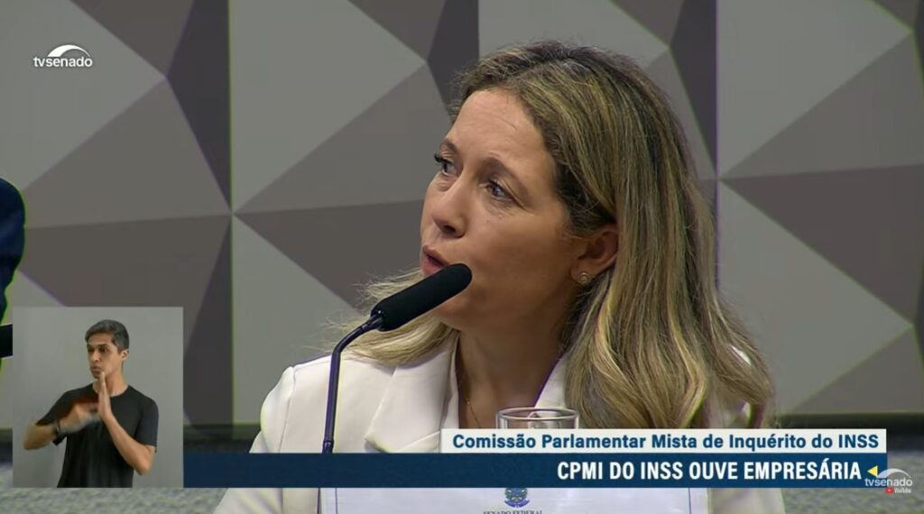 Depoimento da  empresária Thaisa Hoffmann Jonasson, esposa do ex-procurador-geral do INSS Virgílio Antônio Ribeiro de Oliveira Filho