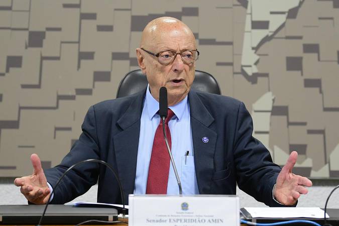 O senador Espiridião Amin (PP-SC) confirmou ser pré-candidato ao Senado nas próximas eleições foto: Senado Federal