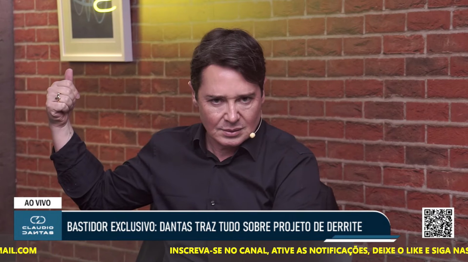 Derrite foi convidado a participar do programa, mas ainda não compareceu.