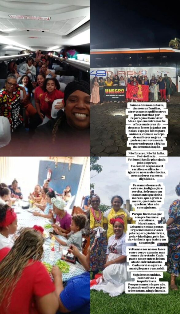 Relato de participante da Marcha Nacional das Mulheres Negras de 2025