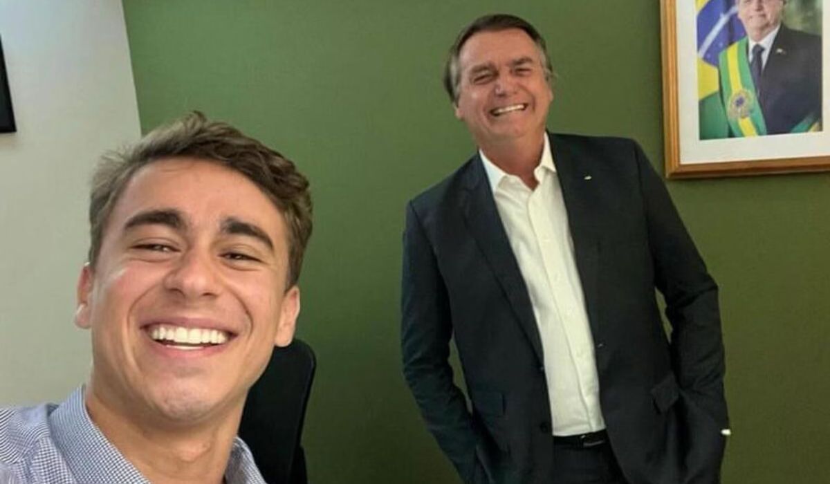 Deputado federal Nikolas Ferreira e o ex-presidente Jair Bolsonaro Foto: Reprodução/ND