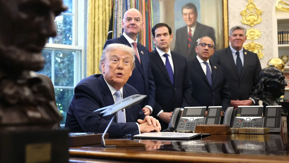 Trump em evendo da Copa do Mundo na Casa Branca.