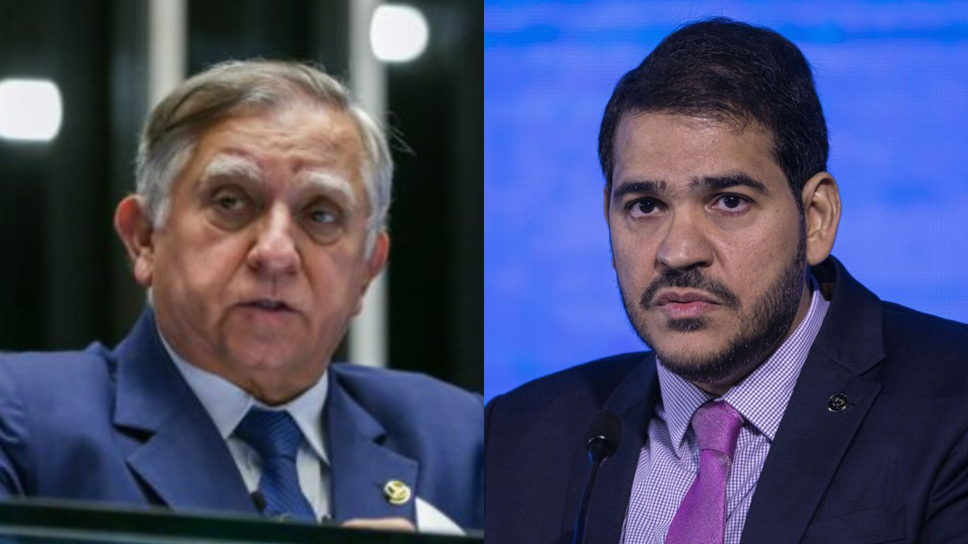 Senador Izalci Lucas e Jorge Messias, advogado geral da União Foto: Reprodução