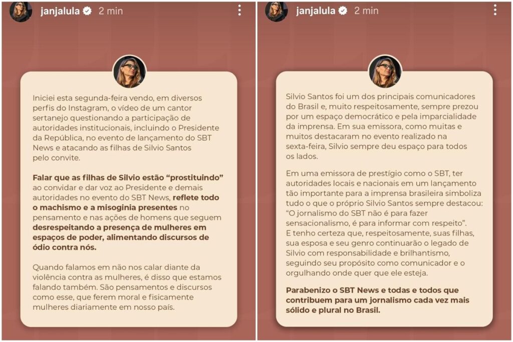 Janja nos stories