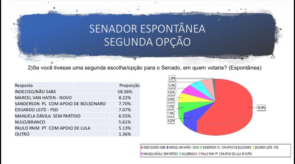 Segunda opção de voto para as vagas no Senado em 2026