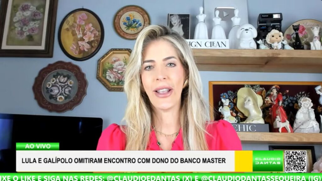 No programa Alive, Fabiana Barroso questiona reuniões envolvendo PT, Banco Master e autoridades e cita impacto bilionário ao Fundo Garantidor de Crédito.