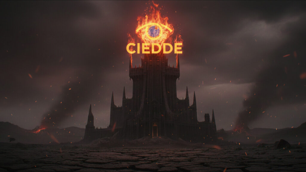 Logo do CIEDDE como o Olho de Sauron. Imagem gerada por IA.