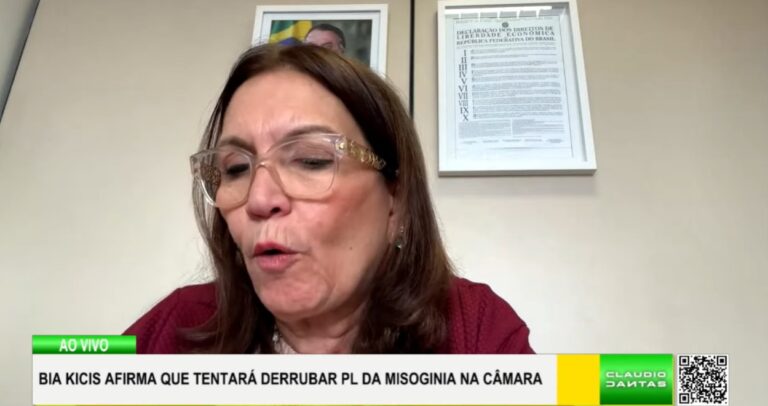 “É censura e perseguição”, diz Bia Kicis sobre lei da misoginia