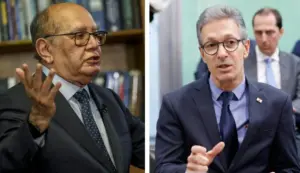 O ministro do STF Gilmar Mendes e o ex-governador de Minas Gerais Romeu Zema. Fotos: Marcelo Camargo/Agência Brasil e Marina Ramos/Câmara dos Deputados