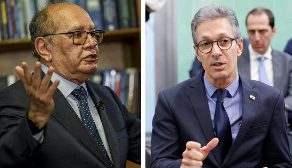 O ministro do STF Gilmar Mendes e o ex-governador de Minas Gerais Romeu Zema. Fotos: Marcelo Camargo/Agência Brasil e Marina Ramos/Câmara dos Deputados