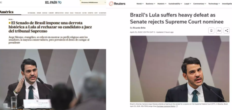 Imprensa internacional repercute rejeição de Messias