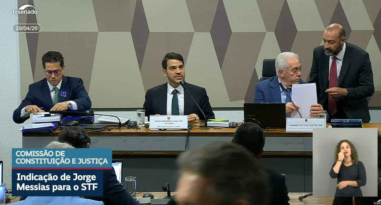 AO VIVO: CCJ do Senado sabatina Messias para vaga no STF