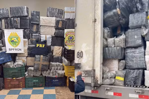 PF apreende mais de duas toneladas de maconha prensada no PR