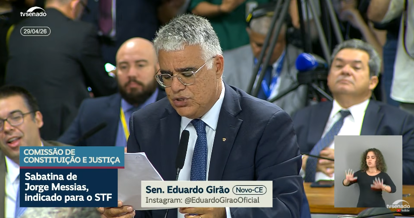 Girão defende "pergunta única com resposta imediata" na sabatina de Messias