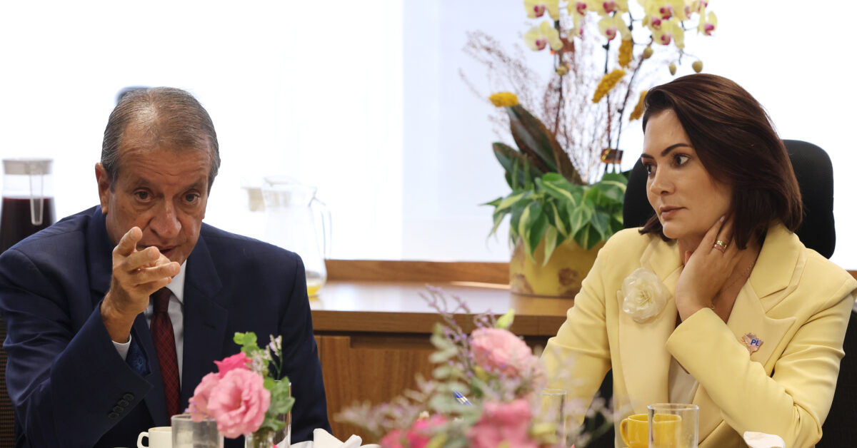 Valdemar Costa Neto e Michelle Bolsonaro