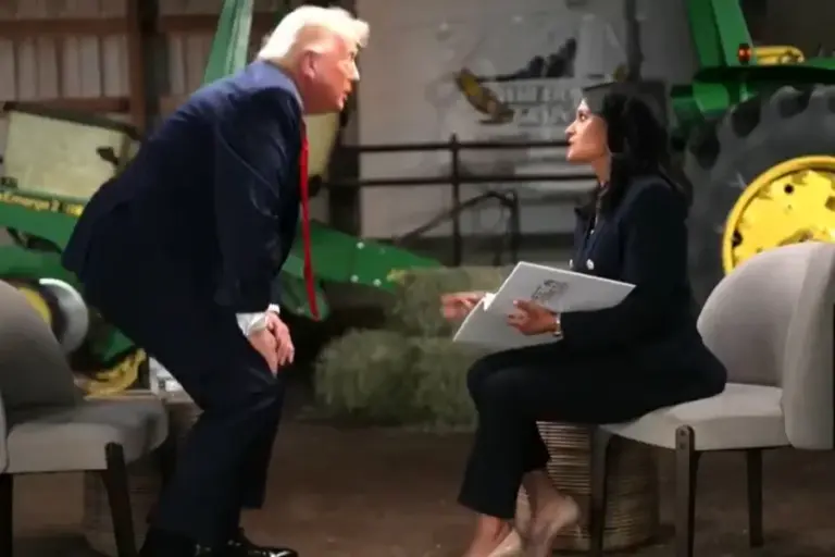Veja o momento que Trump abandona entrevista