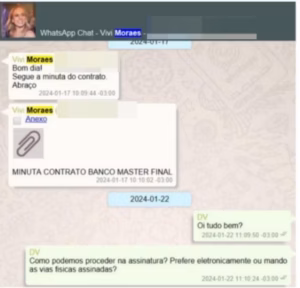 Viviane enviou contrato de R$ 129 mi diretamente a Vorcaro