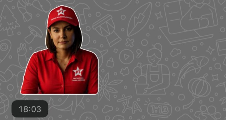 Aliados de Flávio compartilham “figurinha” de Michelle petista