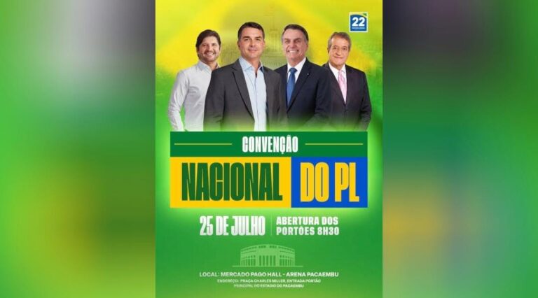 PL marca convenção para oficializar candidatura de Flávio à Presidência