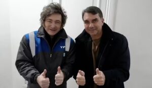 Urgente: Milei anuncia viagem ao Brasil para apoiar candidatura de Flávio Bolsonaro