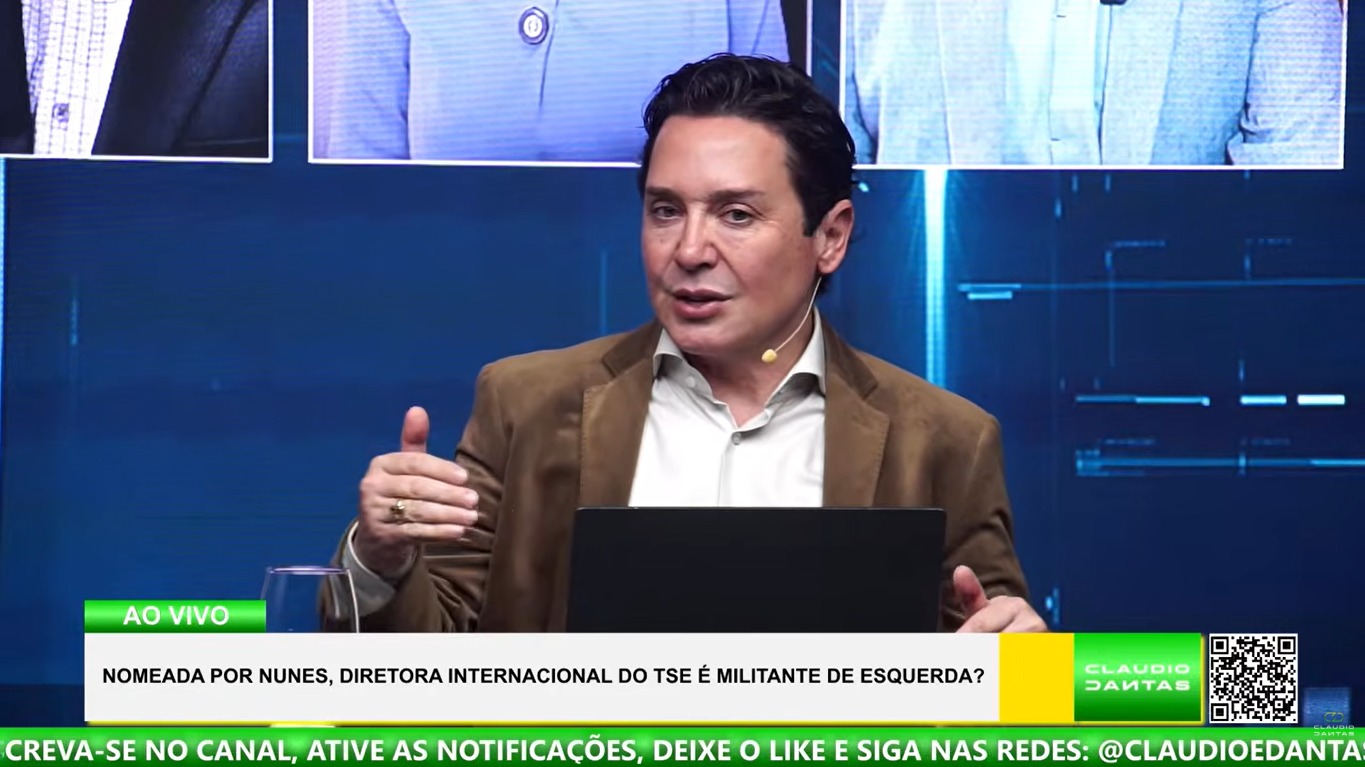 Apresentador Claudio Dantas. Foto: Reprodução/ Programa ALive Youtube Claudio Dantas